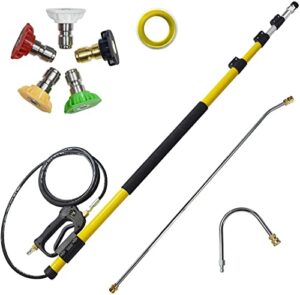 telescoping spray wand for pressure washer – power washer extension wand, gutter cleaning tools, telescopic lance 20ft, window cleaner kit, upgraded 4000 psi