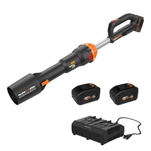 worx nitro 40v pro leafjet cordless leaf blower power share with brushless motor – wg585 (batteries & charger included)