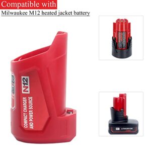 Lasica M12 Battery Charger and Portable Power Source Adapter 48-59-1201, 49-24-2310 Compatible with Milwaukee M12 12V Heated Jacket Battery (M12 USB Charger Adapter-ONLY)