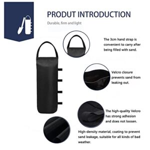 IALNAI 112 LBS Canopy Weights Sand Bags for Canopy Outdoor Advertising Tent Sunshade Fixed Windproof Pop up Canopy Tent（No Sand） 4-Pack Black