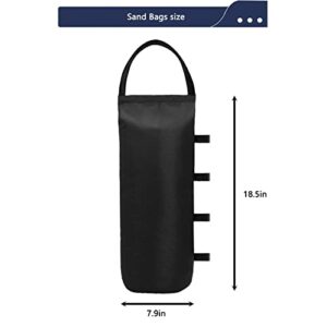 IALNAI 112 LBS Canopy Weights Sand Bags for Canopy Outdoor Advertising Tent Sunshade Fixed Windproof Pop up Canopy Tent（No Sand） 4-Pack Black