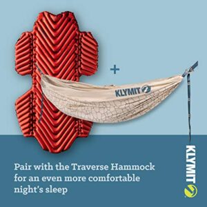 Klymit Inflatable V Hammock Pad, Pair with Klymit Traverse Hammock,Red