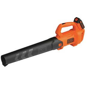 black+decker 20v max cordless leaf blower, 2-speed, up to 90 mph, with battery and charger (bcbl700d1)