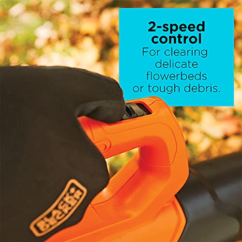 BLACK+DECKER 20V MAX Cordless Leaf Blower, 2-Speed, Up To 90 MPH, with Battery and Charger (BCBL700D1)