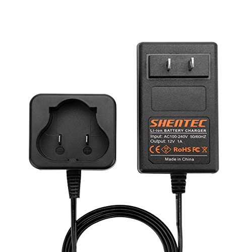 Shentec 12V Li-ion Battery Charger Compatible with Black and Decker 12V BL1110 BL1310 BL1510 LB12 LBX12 LBXR12 Pod Style Battery (Not Compatible with Firestorm Battery and PS130 Battery Ni-MH/Ni-CD)