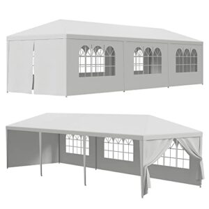 homgarden 10’x30′ outdoor canopy tent patio camping gazebo shelter pavilion cater party wedding bbq events tent w/removable sidewalls