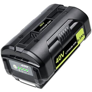 dtk 6.2ah 40v battery replacement for ryobi 40v battery op4040 op4026 op4030 op4050 op4060a compatible with ryobi 40volt cordless tool lithium ion battery packs
