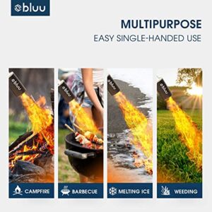 Bluu Propane Torch Weed Burner, CSA CERTIFIED High Output 500,000BTU with 10FT Hose, Flamethrower with Turbo Trigger & Electric Pulse Trigger Ignition, Blow Torch for Burning Weeds, Ice Snow