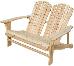 patiofestival wood adirondack chair fir wooden chair with natural finish outdoor patio chair for garden,yard,patio,lawn,deck (50.4″ x 35″ x 34.3″)