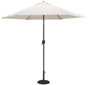 tropishade 9 ft bronze aluminum patio umbrella with antique white polyester cover (base not included)