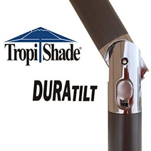 TropiShade 9 ft Bronze Aluminum Patio Umbrella with Antique White Polyester Cover (Base not included)