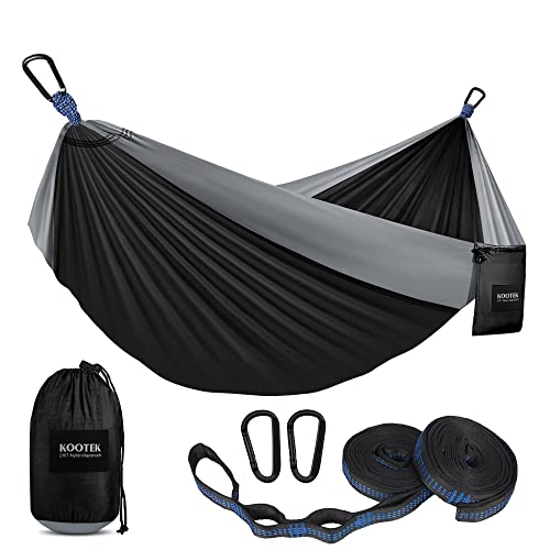 Kootek Camping Hammock Double Portable Hammocks Camping Accessories for Outdoor, Indoor, Backpacking, Travel, Beach, Backyard, Patio, Hiking