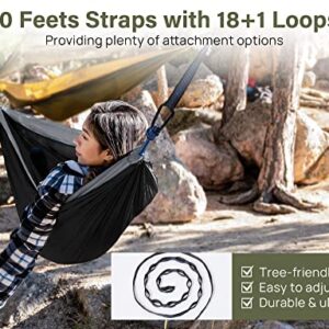 Kootek Camping Hammock Double Portable Hammocks Camping Accessories for Outdoor, Indoor, Backpacking, Travel, Beach, Backyard, Patio, Hiking