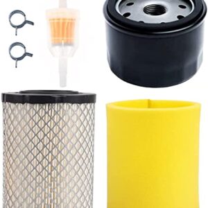 Z335E Air Filter Oil Filter Tune Up Kit for John Deer Z335E Z345R Z355R Z345M Z355E E120 Z235 Z345 LT150 46’’ 48’’ Mower w/ 17.5hp 19.5hp 20hp 21hp B&S Engine