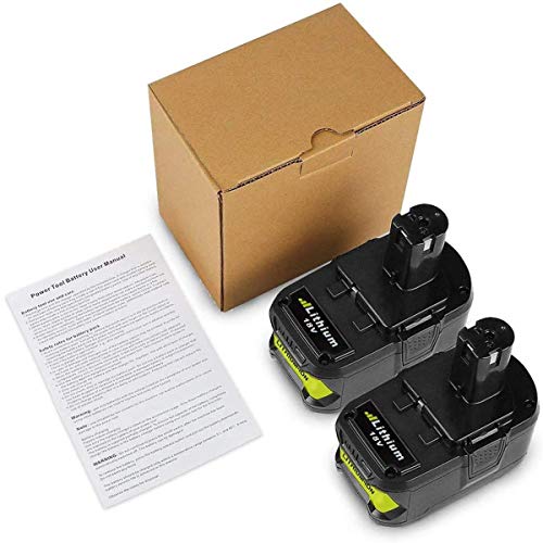 THISS 2Pack 6.5AH P104 P108 Battery Replacement for Ryobi 18V Battery P105 P102 P103 P107 P109 P122 P190 PBP005 for Ryobi 18v Lithium Battery Cordless Tool Battery Packs