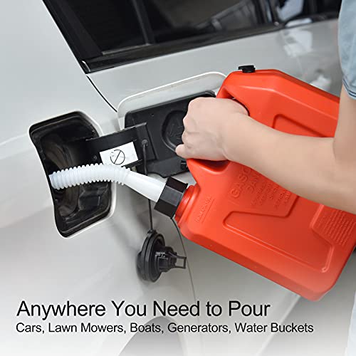 Gas Can Spout Replacement 5 gal Easy to Install, Gas Can Nozzle Replacement 5 gallon, Fit for Most 1/2/5/10 Gallon Gas Can(3 kit), Include Gas Can Spouts for Older Gas Cans, Easy Pour Gas Can Spout