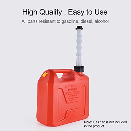 Gas Can Spout Replacement 5 gal Easy to Install, Gas Can Nozzle Replacement 5 gallon, Fit for Most 1/2/5/10 Gallon Gas Can(3 kit), Include Gas Can Spouts for Older Gas Cans, Easy Pour Gas Can Spout