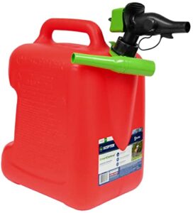scepter fscg552 fuel container with spill proof smartcontrol spout, red gas can, 5 gallon