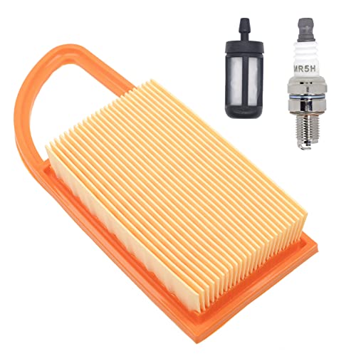 FitBest Air Filter Spark Plug Fuel Filter for Stihl BR500 BR550 BR600 BR700 Backpack Blower 4282 141 0300 4282 141 0300B Orange