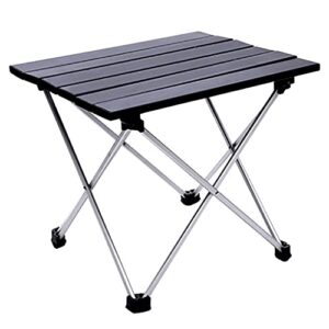 Outdoor Folding Portable Picnic Camping Table Aluminum Roll-up Table with Easy Carrying Bag Indoor Outdoor Camping Camping Tables That fold up Lightweight for Cooking Foldable Camping Table