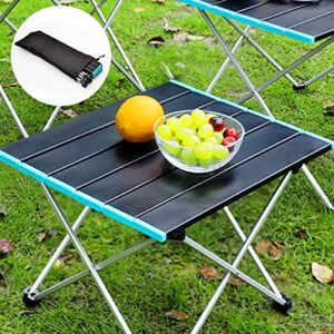 Outdoor Folding Portable Picnic Camping Table Aluminum Roll-up Table with Easy Carrying Bag Indoor Outdoor Camping Camping Tables That fold up Lightweight for Cooking Foldable Camping Table