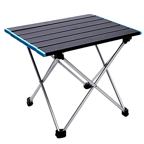 Outdoor Folding Portable Picnic Camping Table Aluminum Roll-up Table with Easy Carrying Bag Indoor Outdoor Camping Camping Tables That fold up Lightweight for Cooking Foldable Camping Table