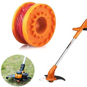 TOPEMAI WA0010 Replacement Trimmer Spool Line 0.065” for Worx WG154 WG163 WG160 WG180 WG175 WG155 WG151 String Trimmer Weed Eater (8 Spools, 2 Caps)