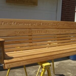 5 Ft Cypress Porch Swing with Custom Engraving