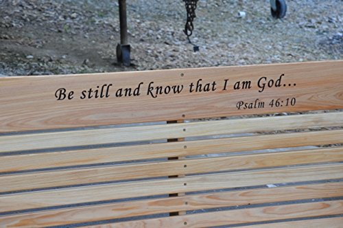 5 Ft Cypress Porch Swing with Custom Engraving