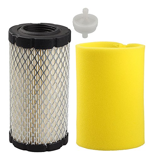 793569 Air Filter for John Deere GY21055 MIU11511 Briggs and Stratton Craftsman 793569 with Pre Filter