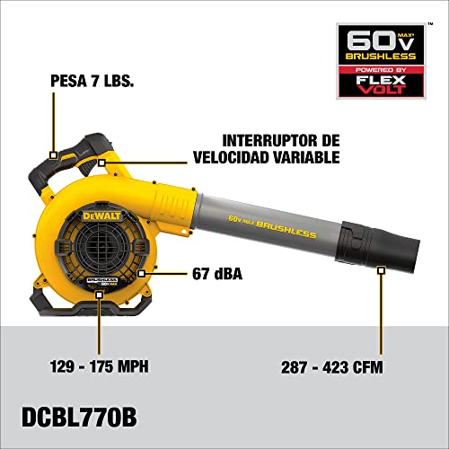 DEWALT FLEXVOLT 60V MAX* Blower, Handheld, Tool Only (DCBL770B)