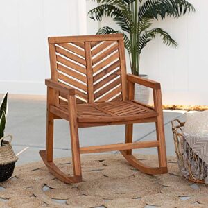outdoor chevron rocking chair – brown