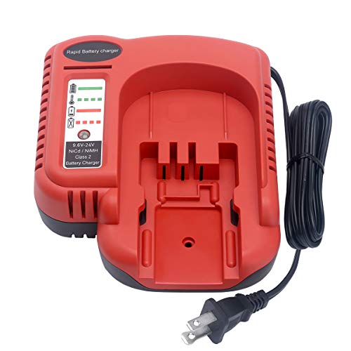 Biswaye 9.6V-18V-24V Battery Fast Charger BDFC240 Compatible with Black & Decker 18V 24V 14.4V 12V 9.6V Slide Battery HPB18-OPE HPB18 HPB14 HPB12 HPB96 244760-00 A1718 FS180BX FS18C