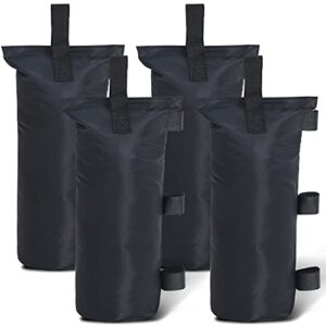 abccanopy 112 lbs extra large canopy sand bags, 4-pack, black (without sand)