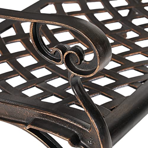 Christopher Knight Home Eastwood Antique Copper Cast Aluminum Bench