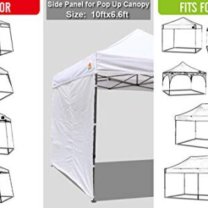 ABCCANOPY Instant Canopy SunWall 10x10 FT, 1 Pack Sidewall Only, White