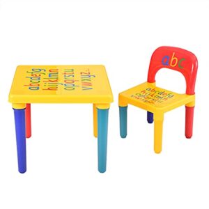 children’s plastic table and chair set, which can be used in kindergartens, homes, gardens and amusement parks ( color : je08399 )