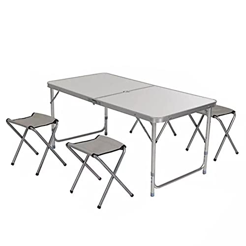 Outdoor Table and Chair Set Outdoor Waterproof Ultra-Light Folding Tables and Chairs, Camping Aluminum Alloy Durable Picnic Tables and Chairs, Outdoor Portable desks