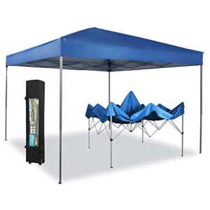PHI VILLA Outdoor Pop up Canopy 10'x10' Tent Camping Sun Shelter-Series Party Tent, 100 Sq. Ft of Shade (Blue)