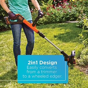 BLACK+DECKER 20V MAX* String Trimmer / Edger, 12-Inch (LSTE523)