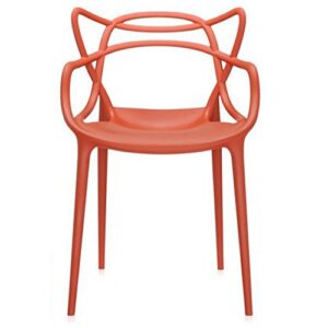 2xhome – dining room chair – red – modern contemporary designer designed popular home office work indoor outdoor armchair living family room kitchen