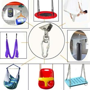 Arlai Hanging Chair Hardware Hanging Kit - Heavy Duty 360° Rotate Ultra Durable Hooks for Swing, Yoga, Playground, Gym, Punching Bag Hanger, 1000 lb Capacity