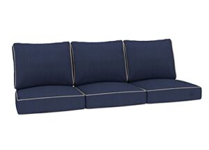 creative living sofa 24×24 outdoor deep seating refresh patio replacement cushions, 3 count (pack of 1), indigo