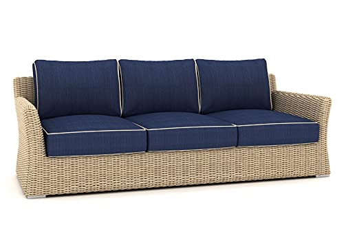 Creative Living Sofa 24x24 Outdoor Deep Seating Refresh Patio Replacement Cushions, 3 Count (Pack of 1), Indigo