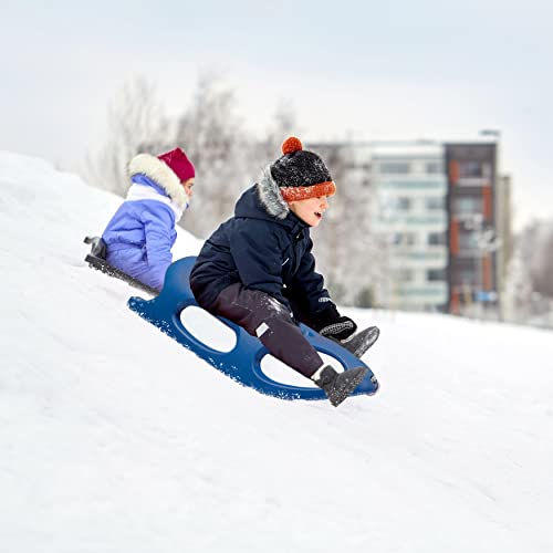 Unknown1 Kids Winter Plastic Outdoor Snow Sleigh Ice Sled Over 5 Years Blue