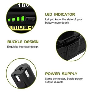 2Packs 3.0Ah P108 Lithium Replacement Battery Compatible with Ryobi 18V Battery P102 P103 P104 P105 P107 P108 P109 P190 P122 for 18 Volt Cordless Power Tools