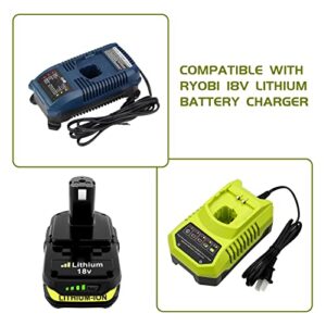 2Packs 3.0Ah P108 Lithium Replacement Battery Compatible with Ryobi 18V Battery P102 P103 P104 P105 P107 P108 P109 P190 P122 for 18 Volt Cordless Power Tools