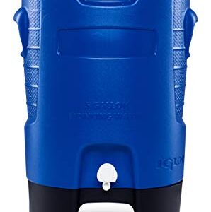 Igloo 5 Gallon Wheeled Portable Sports Cooler Water Beverage Dispenser with Flat Seat Lid, Blue, Model Number: 42256