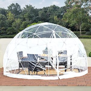 CZGBRO Bubble Tent Dome House Camping Tent 12ft, Garden Outdoor Clear Dome Shelter Geodesic Dome 5-7 Person for Backyard Patios, Canopy Gazebos Screen House Room Lean to Greenhouse