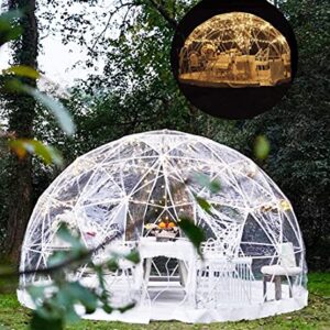 CZGBRO Bubble Tent Dome House Camping Tent 12ft, Garden Outdoor Clear Dome Shelter Geodesic Dome 5-7 Person for Backyard Patios, Canopy Gazebos Screen House Room Lean to Greenhouse